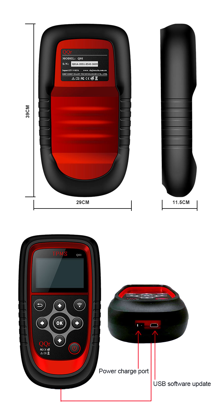 TPMS Q03 Diagnostic Tool Car Tire Valve Scanner Tpms for Car
