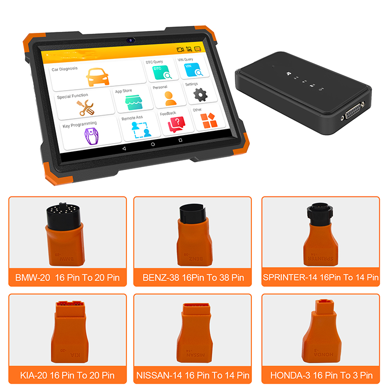 High Quality Full System BT 5.0 10 Inch OBD2 Diagnostic Scanner Code Reader Tablet ECU Key Programmer Auto Car Diagnostic Tools