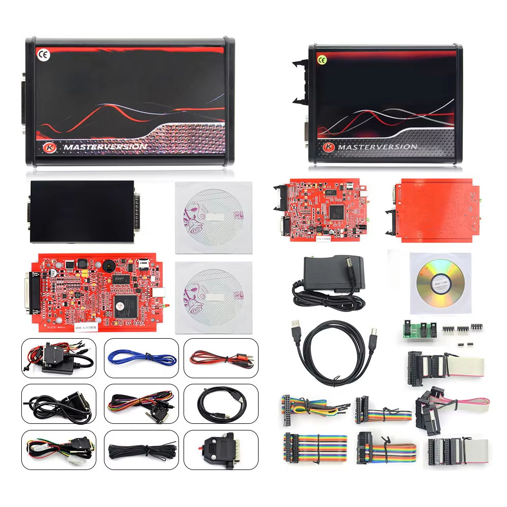 EU Online KESS V5.017 2.80 Master KTAG V7.020 4 LED BDM Frame Full Set Adapter Kess 5.017 K-TAG ECU Programmer