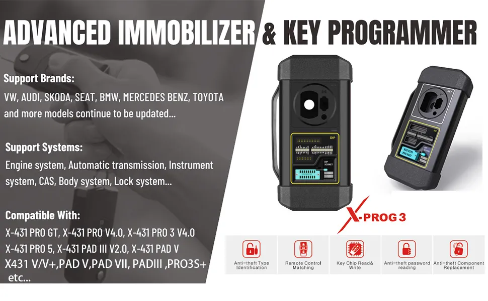 Launch X431 IMMO Plus 2 Year Free Update Diagnostic Car Auto OBD2 Scanner
