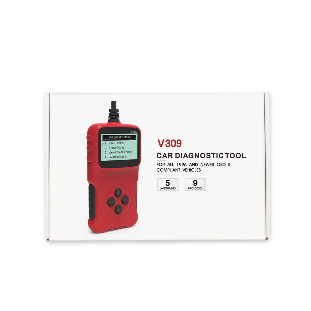 V309 OBD2 Code Reader Car Engine Analyzer Tool 12V ELM327 Fault Detector and Diagnostic Tools