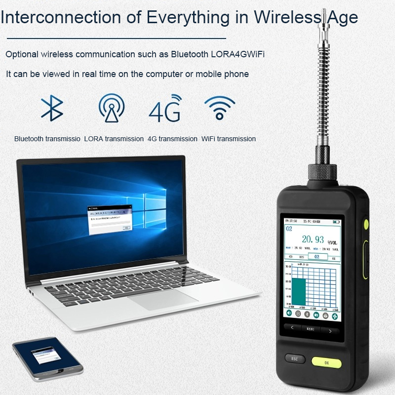 SKZ1050E-H2S Safety Industrial Automotive Portable Hydrogen Sulfide Gas Emission Analyzer with Fast Shipping