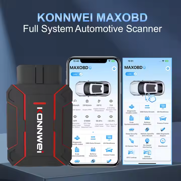 New Best Selling OBD2 Scanner Konnwei MaxOBD Professional Universal Automotive Diagnostic Tool