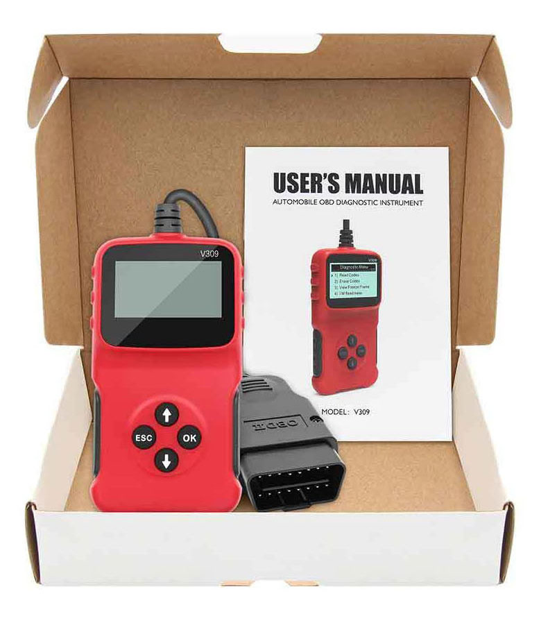 V309 OBD2 Code Reader Car Engine Analyzer Tool 12V ELM327 Fault Detector and Diagnostic Tools