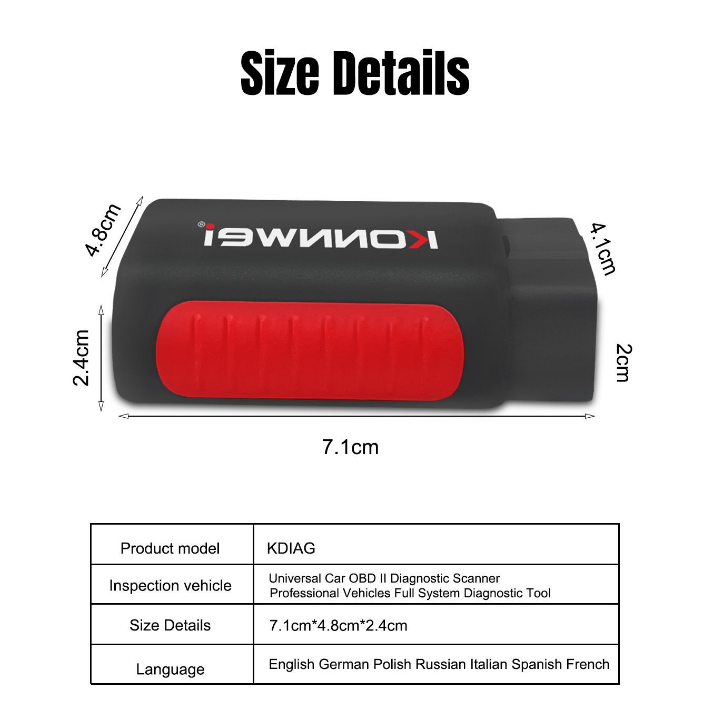 KONNWEI KDIAG Full Function Diagnostic Instrument ABS airbag Brake Pad Multi-function Diagnosis Breaking Scanner