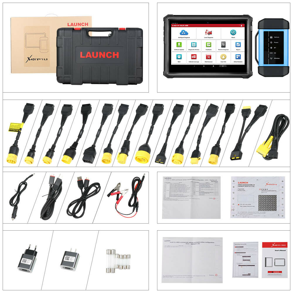 Best Launch X431 Heavy Duty Truck Diagnostic Scanner ECU Coding Scan Tool With HD3 Module Adapter