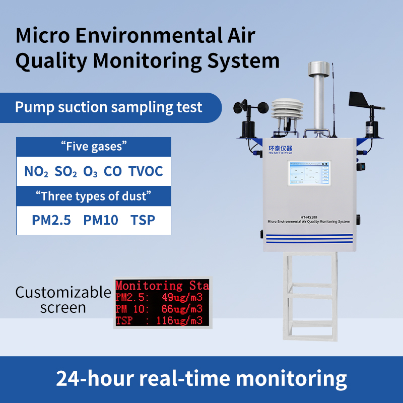 HT-MS100 Micro Ambient Environment Air Quality Monitoring Testing Instrument/Testing Equipment/no2 So2 O3 Co