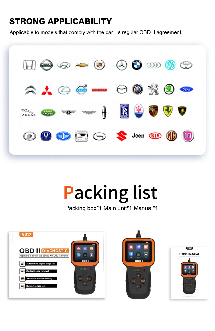 Universal Diagnostic Voitures Sc301 OBD2 Scanner Car Code Reader Scan Automotive OBD 2 OEM Diagnostic Tools