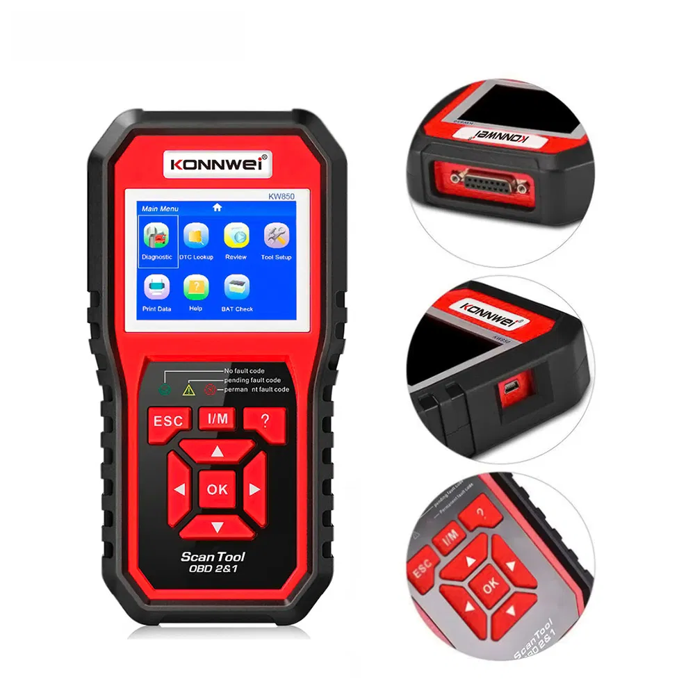 Konnwei Kw850 OBD2 Code Reader Scanner Diagnostic Tool Package Setup