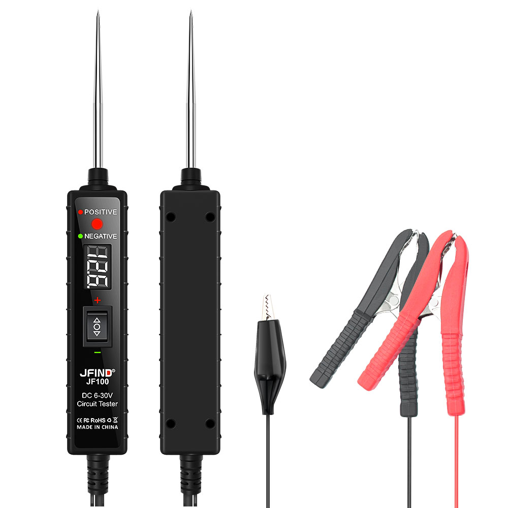 Automotive Circuit Tester JFIND JF100 Power Probe Kit Digital Display DC6-30V Car Circuit Tester