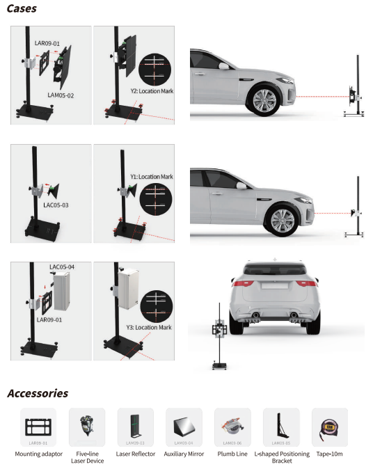 SmartSafe ADAS RADAR 3IN1 Car ACC System High Precision Automotive Vehicle Auto ADAS Calibration Alignment Calibrator System