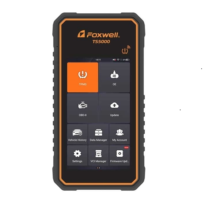 FOXWELL TPMS Programming Service Tool TS5000 Car Key Fob Programmer TPMS Solutions Obd 2 Tire Pressure Monitoring System Scanner