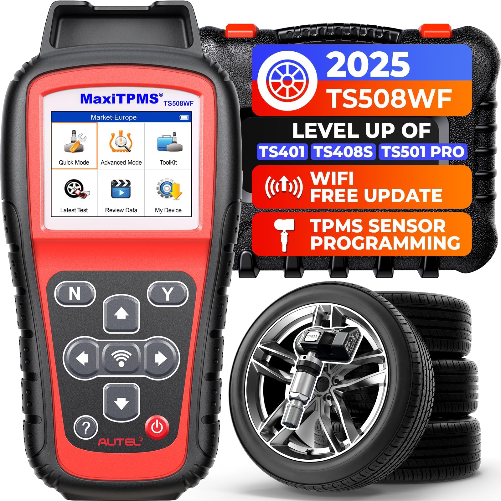 Autel MaxiTPMS TS508WF Maxi TPMS WiFi Diagnostic Tool Vehicle Universal MX Sensor TPMS Sensor Programming Tool TPMS Tool