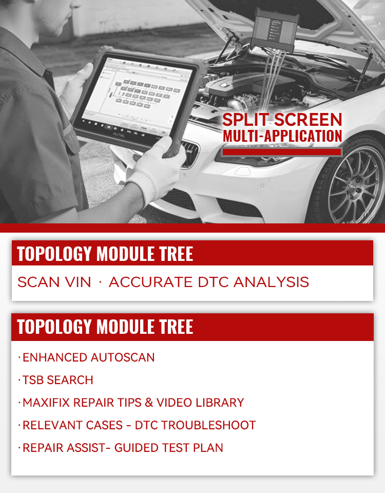 MaxiSys Ultra EV Diagnostic Tool, FCA AutoAuth, VAG Guided Procedures, 36 Service Functions.