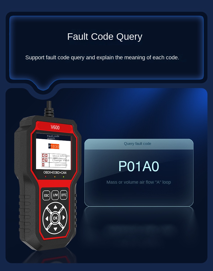 OBD2 Scanner, OBD2 Scanner Diagnostic Tool - Scanner OBD2 to Read & Clear Check Engine Light