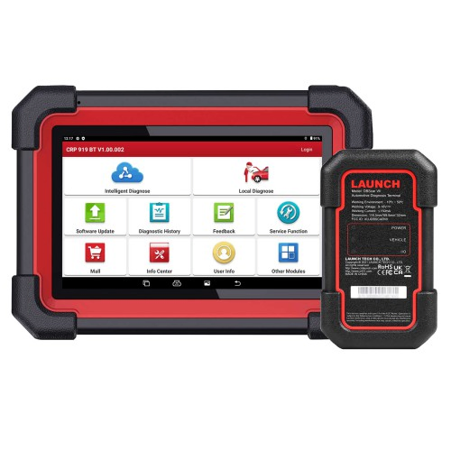 Launch X431 Crp919e Bt Car Diagnostic Tool Dbscar VII Vci Auto OBD OBD2 Scanner Active Test ECU Coding Canfd Doip 31+ Reset Services