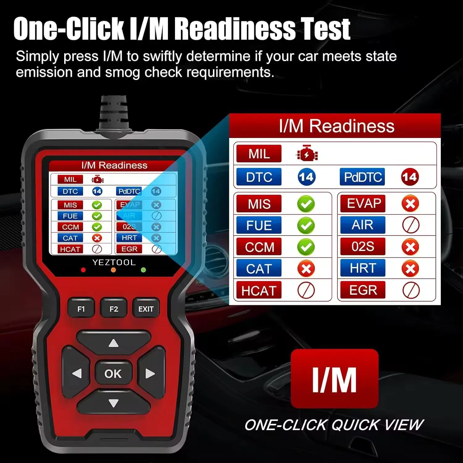 V519 Plus Automotive Scan Tool, Supports 10 Languages, Works with All 1996+ Us/EU/Asian OBD2 Vehicles