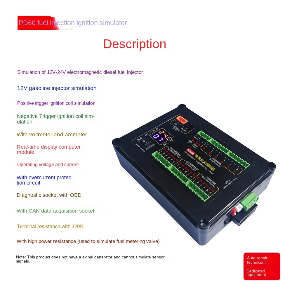 PD60 Fuel Injection Ignition Simulator ECU Maintenance Platform Testing Equipment For Gasoline Diesel Vehicle Engine Analyzer