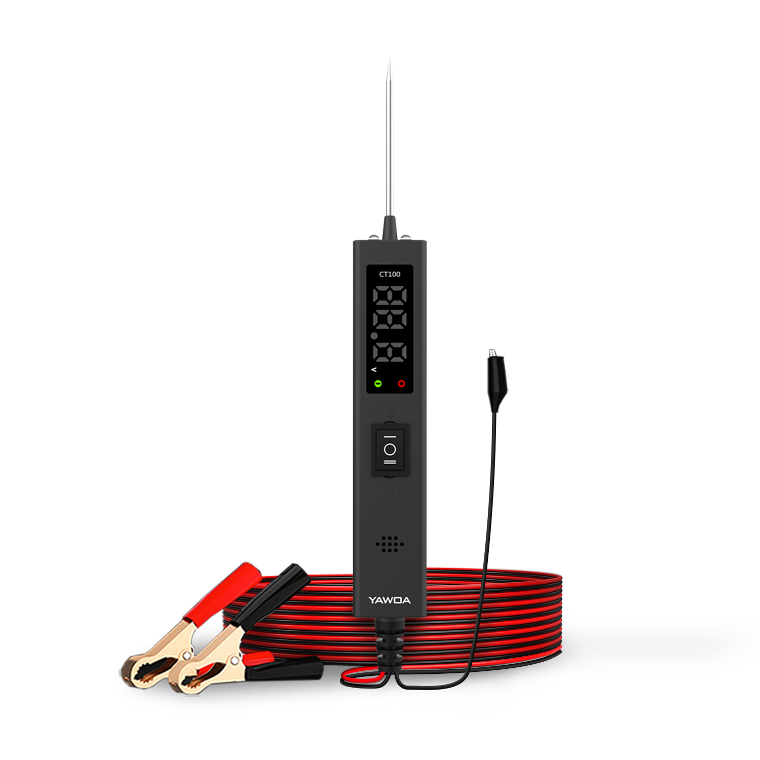 CT100 P55 Universal Automotive Battery Tester 12-24V Tracking Car Short Circuit Detector Black with 12 Months Warranty