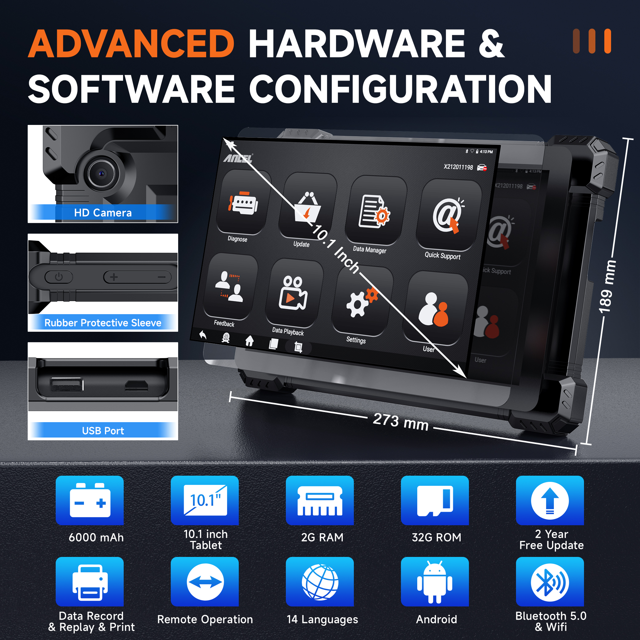 Diagnostic Tablet Hardware Specifications