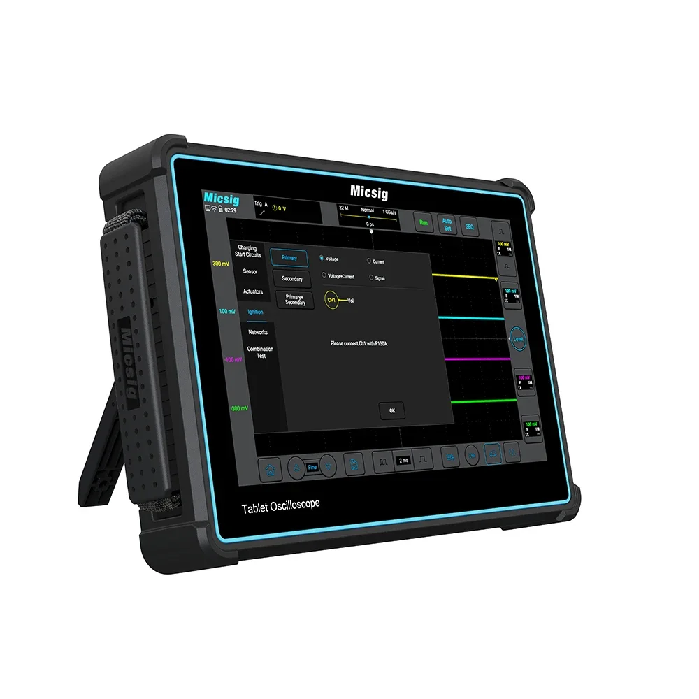 Professional Automobile Oscilloscope for ATO2004 4 Analog Channels 2GSa/S 200mhz Full Touch Screen Digital Oscilloscope