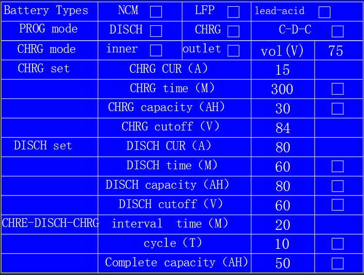 Interface Parameter Settings