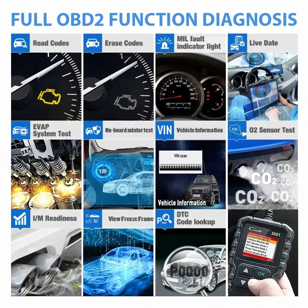 Launch X431 Cr3001 Code Reader OBD2 Diagnostic Scanner Auto Reader Scanner