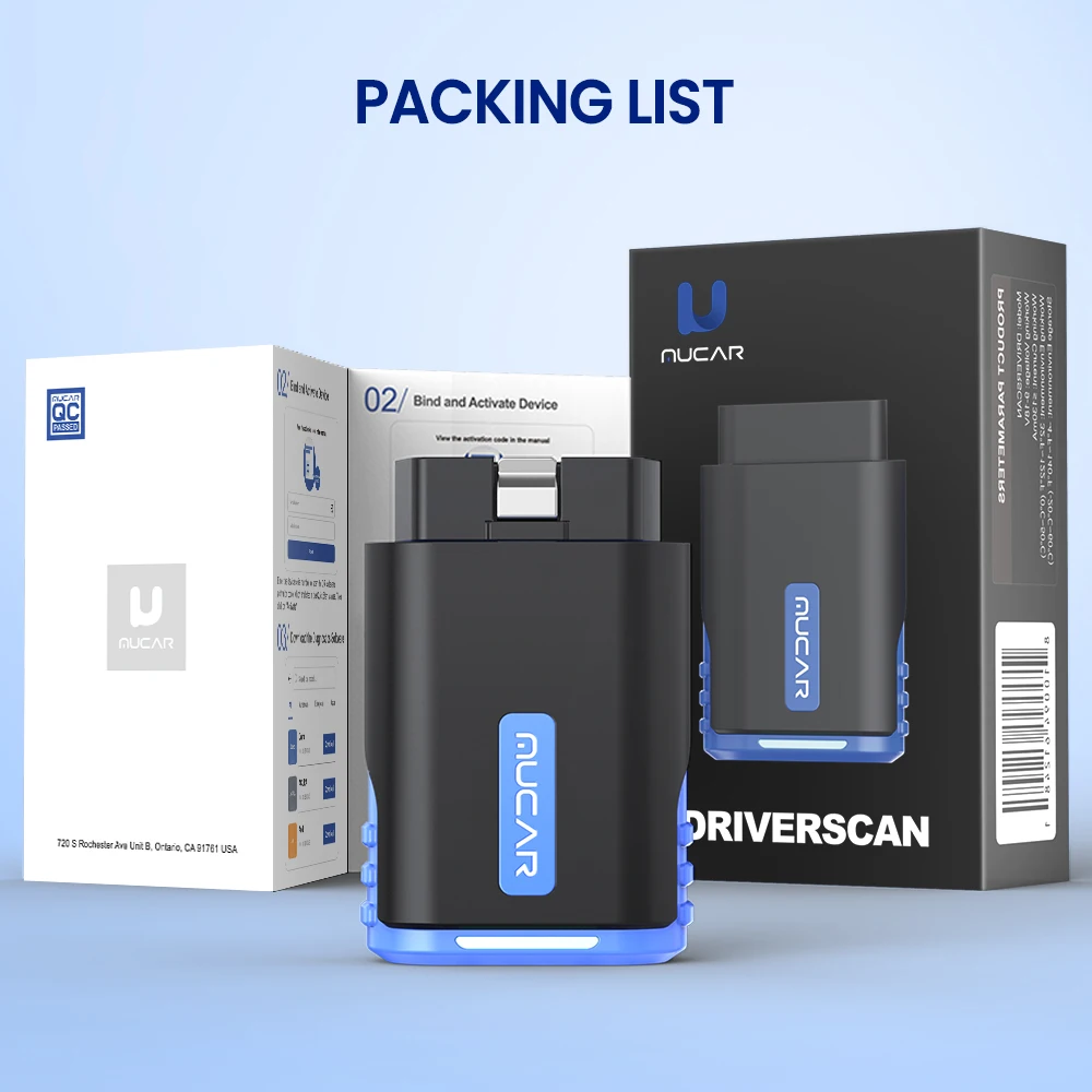 MUCAR DriverScan Packing List