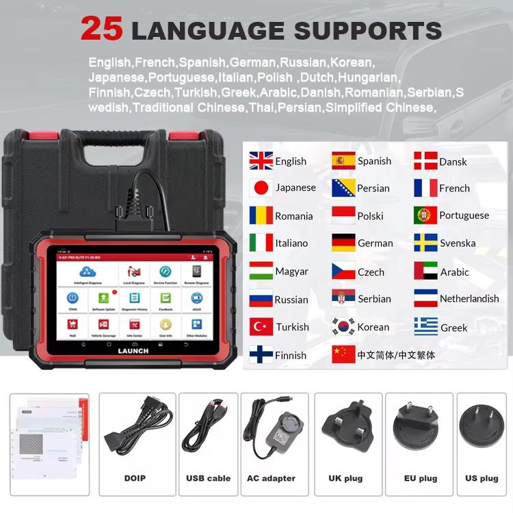 2024 New Arrival Launch X431 PRO Elite Car Diagnostic Tools Canfd Doip All System OBD2 Scanner