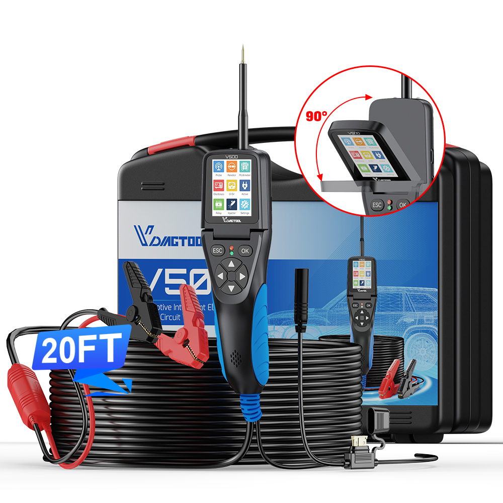 VDIAGTOOL V500 Vehicles Circuit Tester 0.1V~100V Multimeter Test Automotive Electrical System Diagnostic Tools Circuit Probe Kit