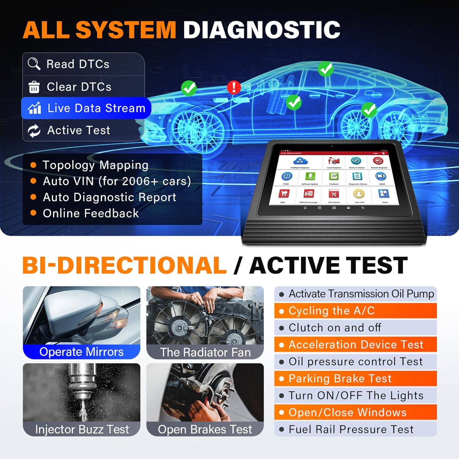 LAUNCH X431 PRO3 V+ 5.0 Diagnostic Scanner