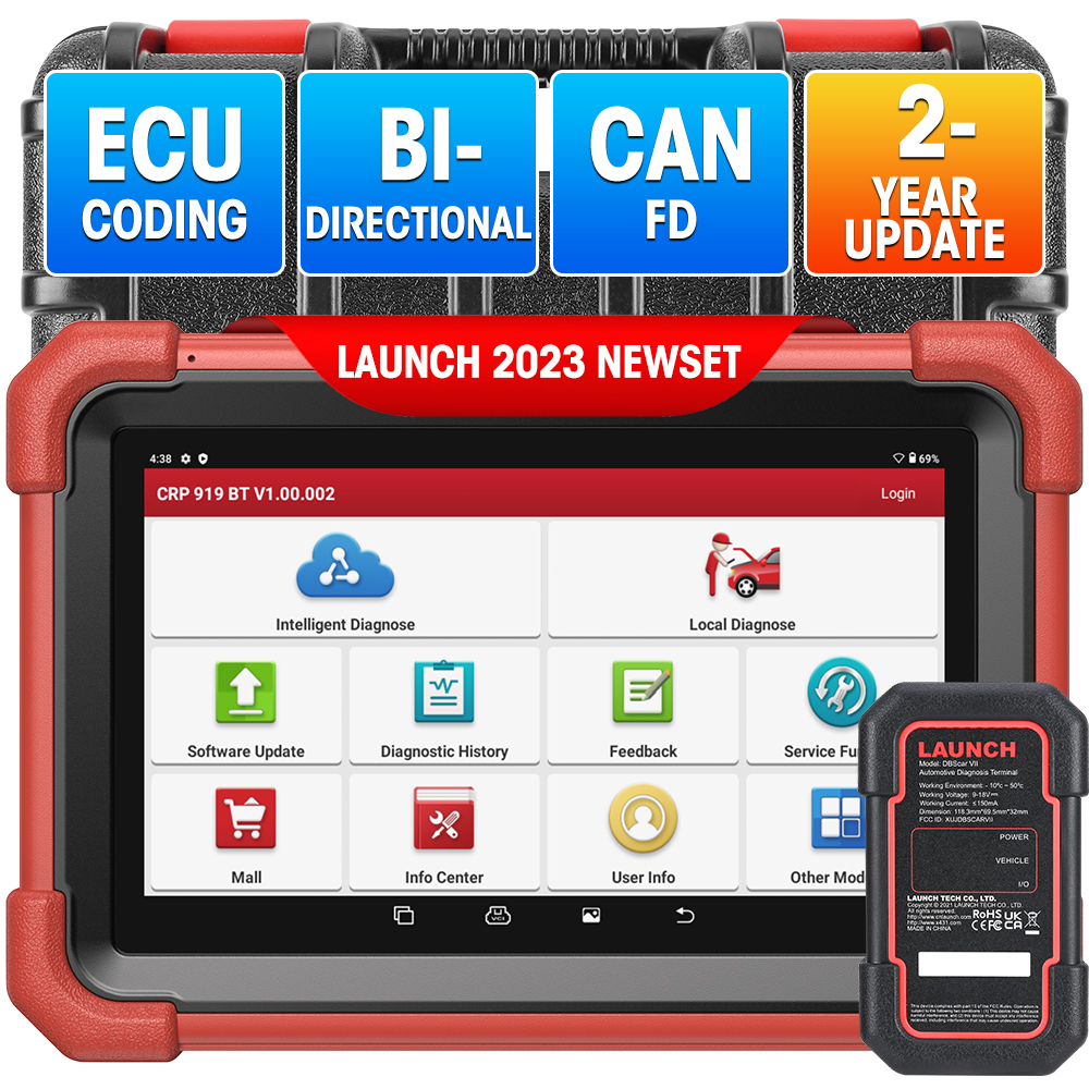 LAUNCH X431 CRP919X BT Elite OBD2 Scanner Wireless Bidirectional Scan Tool ECU Coding FCA AutoAuth 2 Years Free Update