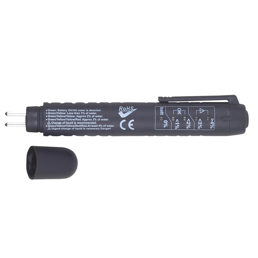 VIKTEC Automotive Tools Diagnostic Testing Tool Brake Fluid Tester Pen with 5 LED Indicators Calibrated