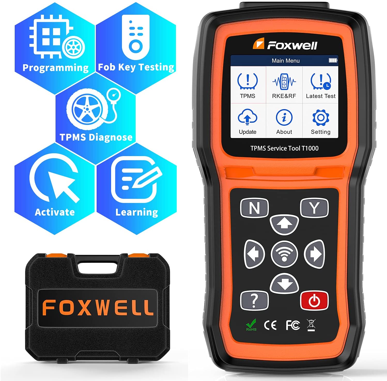 Professional TPMS Factory Direct Car TPMS Tool FOXWELL T1000 TPMS Diagnostic and Service Tool Same As Autel TS508