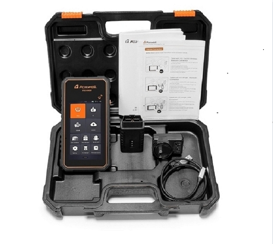 FOXWELL TPMS Programming Service Tool TS5000 Car Key Fob Programmer TPMS Solutions Obd 2 Tire Pressure Monitoring System Scanner