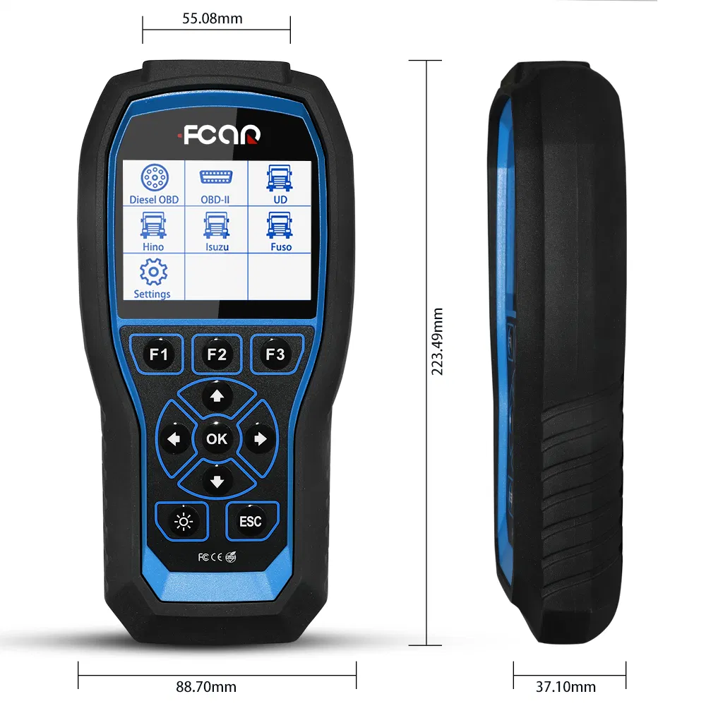 Heavy Duty Diesel Scan Tool Heavy Truck and Car 2 in 1 OBD2 Automotive Diagnostic Scanner