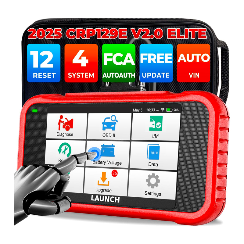 LAUNCH X431 CRP129E V2.0 Auto OBD2 Scanner Diagnostic Tool for Vehicle Engine with ABS SRS TCM Code Reader 1-Year Warranty