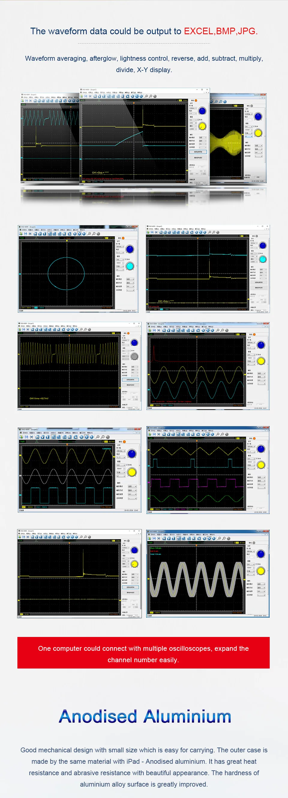 Hantek 6254BE Automotive Digital Diagnostic Oscilloscope Details