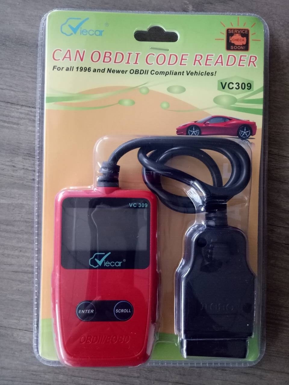 Easy Use OBD II Car Code Reader V1.5 Display Key Programmer VC309 OBD2 Scanner Diagnostic Tools