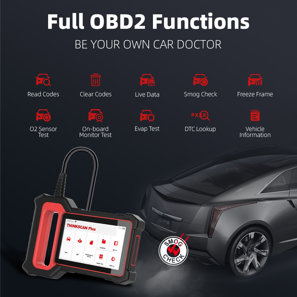 Thinkscan Plus S7 OBD2 Scanner 7 Systems Diagnostics Lifetime Free 28 Types Resets Auto Diagnosis Tool Code Reader