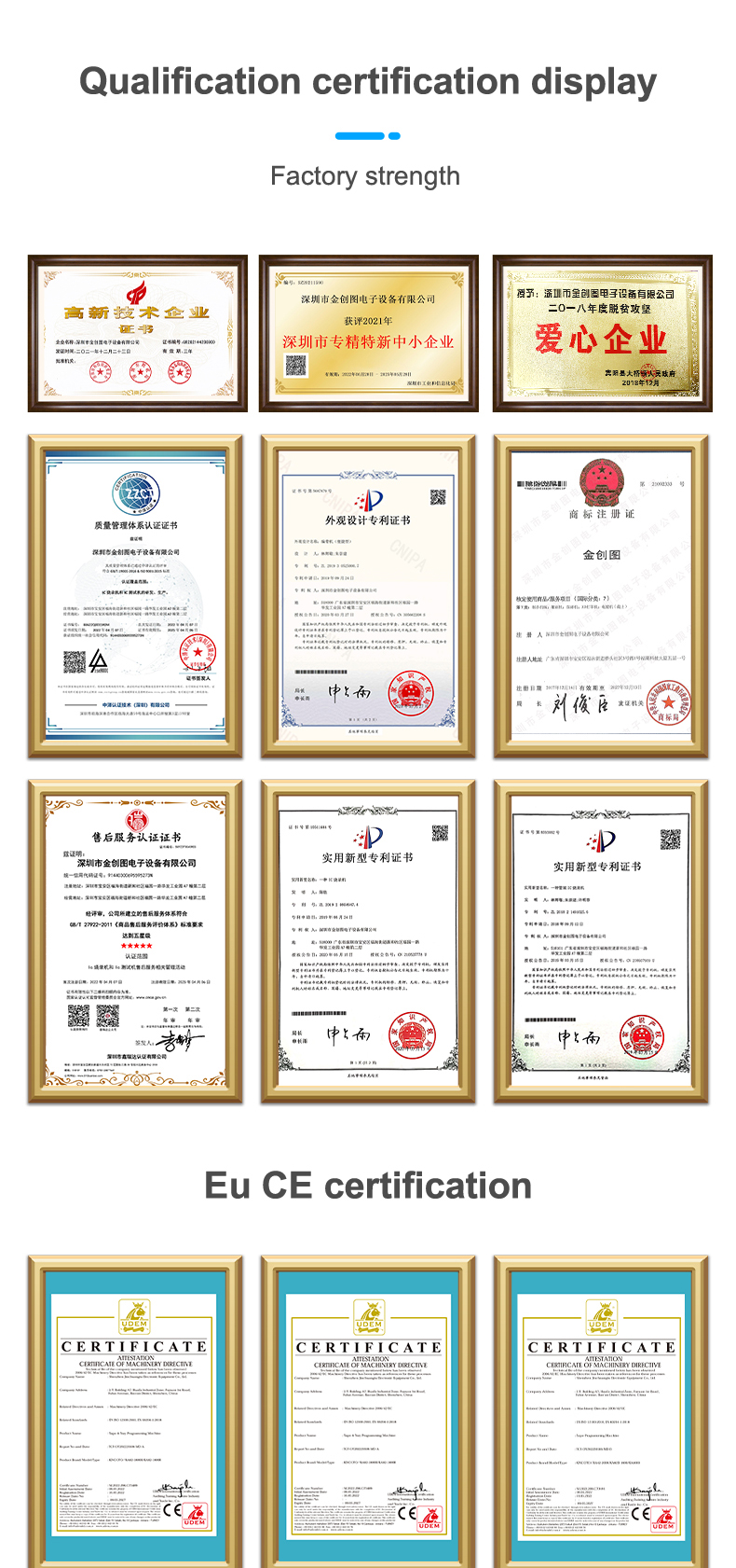 Certifications ISO CE