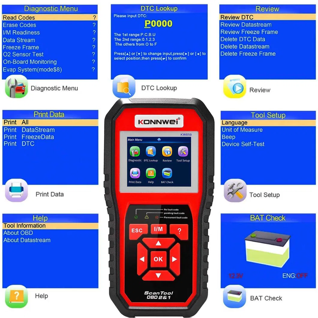 Konnwei Kw850 OBD2 Scanner