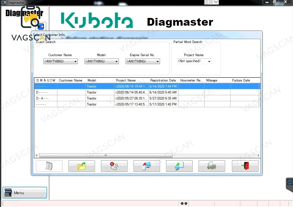 Diagmaster Software Interface Screenshot