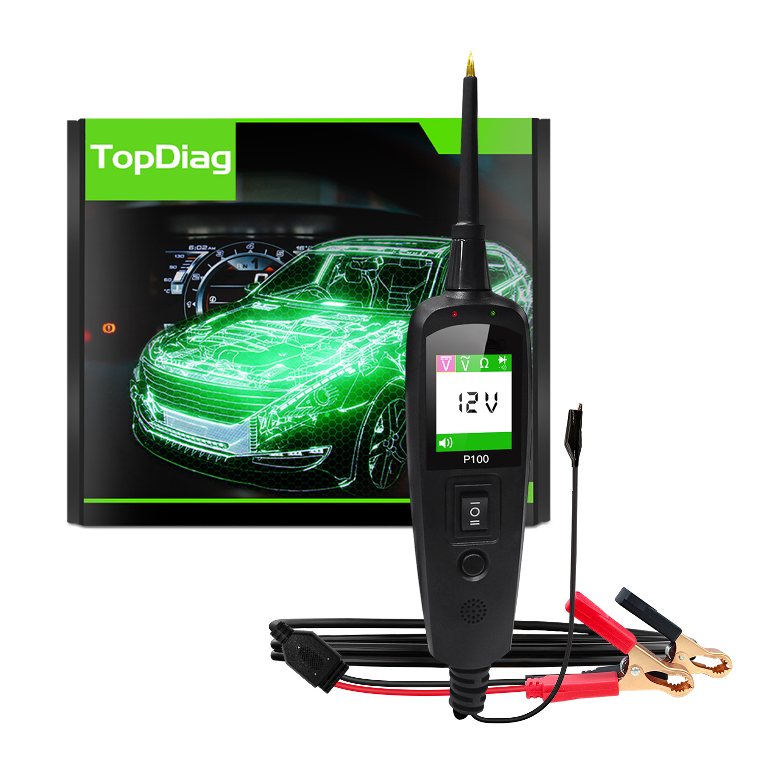 Topdiag P100 Automotive Circuit Diagnostic Tool Voltage and Short Circuit Testing and Repair Tool Vehicle Diagnostic Equipment
