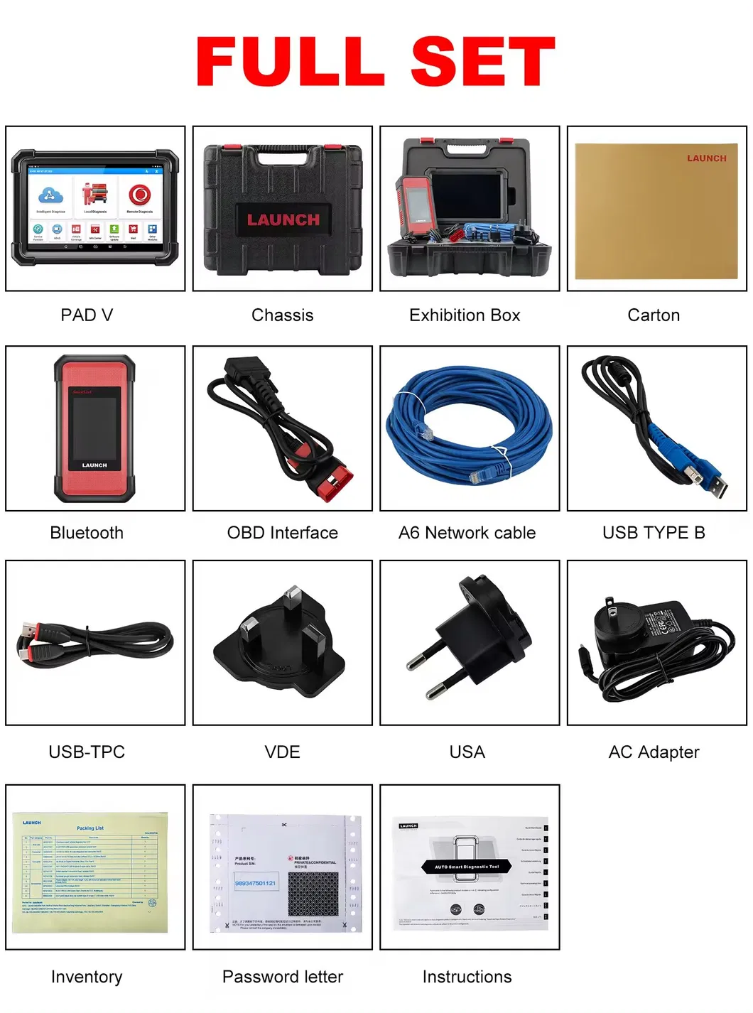 Launch X431 V+ Smartlink HD Commercial Vehicle Diagnostic Tool with All System Diagnostic for 12/24V Heavy Duty Trucks