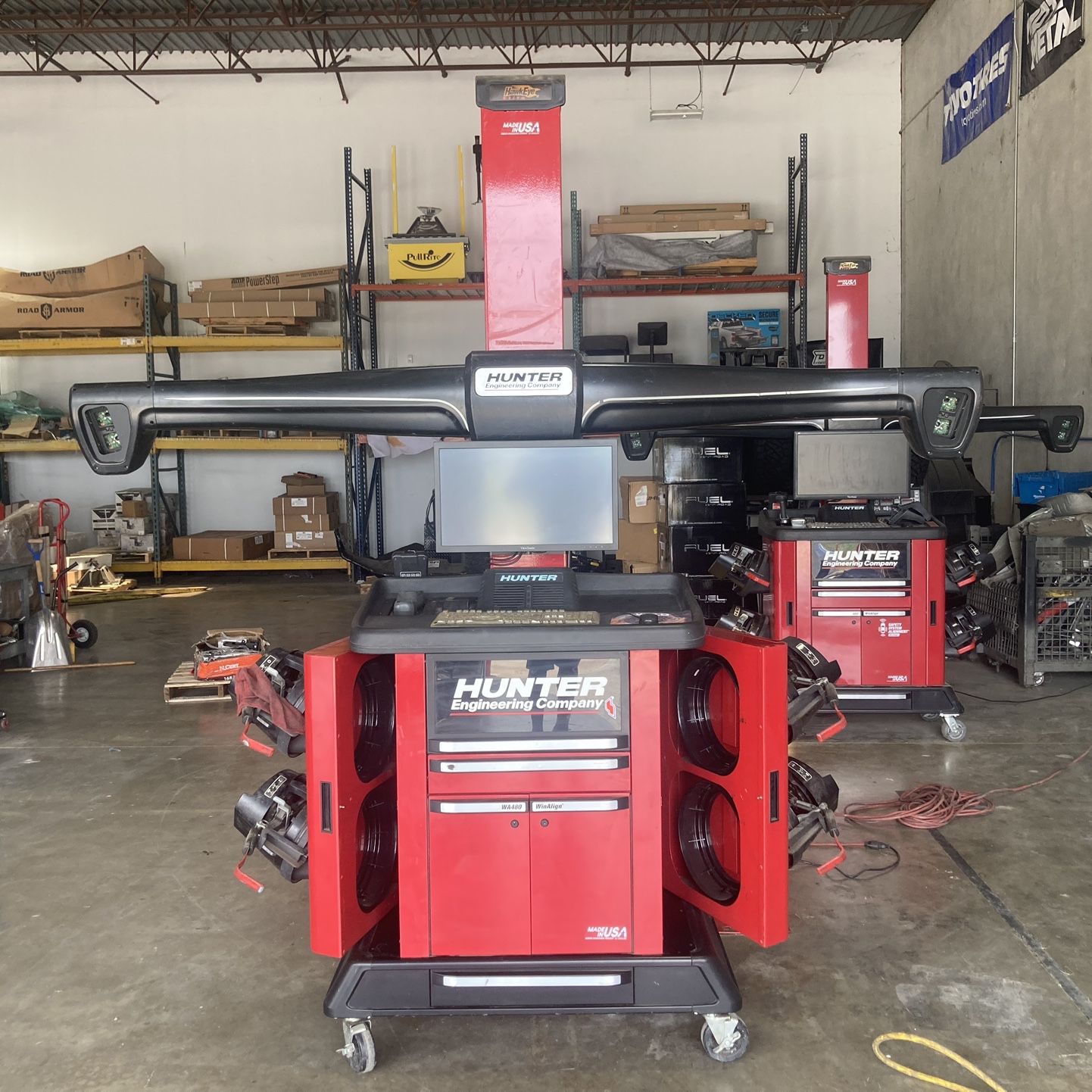Factory Supply New Hunter 3D HUNTER Automatic Wheel Alignment Machine ADAS Calibration Smart Diagnosis 250W 2-Year Warranty 220V
