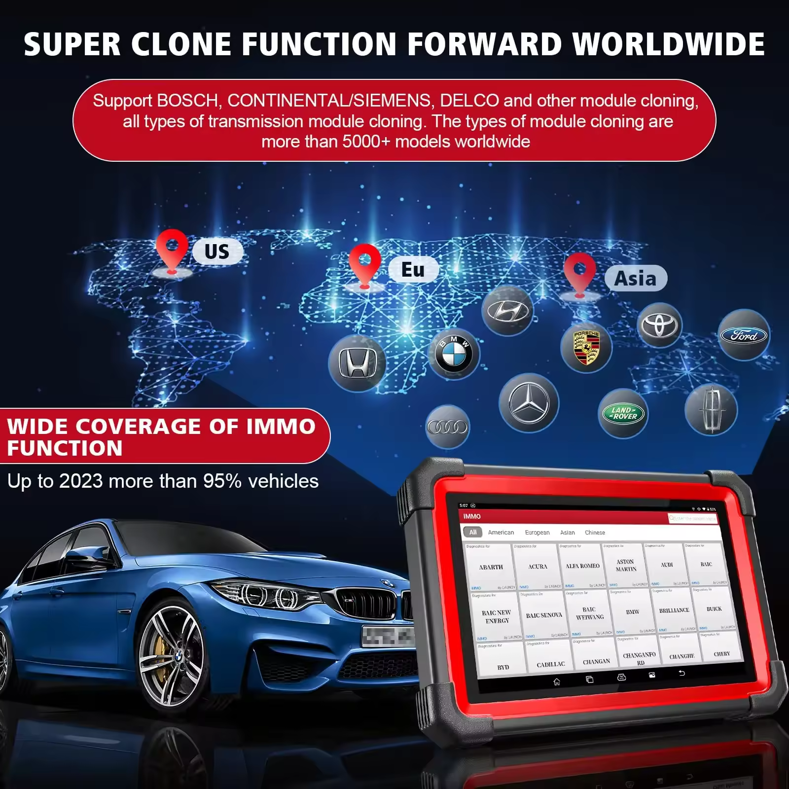 2025 LAUNCH X431 IMMO ELITE Car Diagnostic Scanner Smart KEY Programming Tool with 2 Years Update