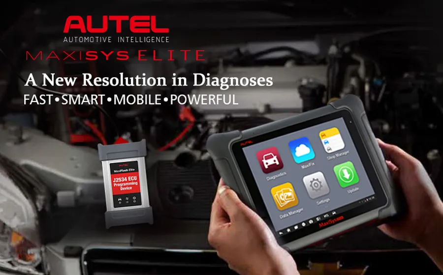 Original Maxisys Elite with WiFi/Bluetooth OBD Full Diagnostic Scanner with J2534 ECU Programming 1 Year Free Update
