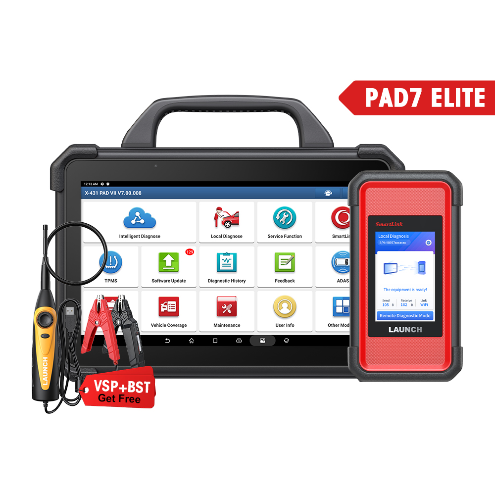 Launch X-431 PAD VII PAD 7 Elite Automotive Diagnostic Tool Supports Online Coding Programming and ADAS Calibration