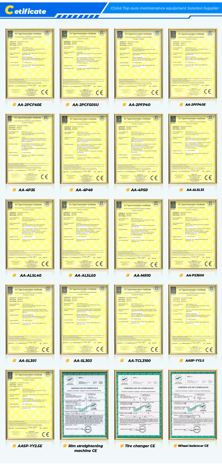 Product certification